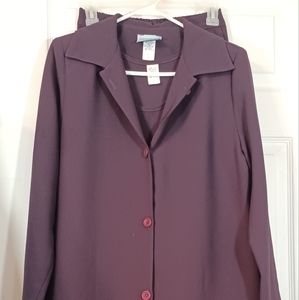 VTG MOON LIGHT USA 3 piece tunic set Size Small dark maroon career